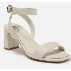 Nordstrom Rack Sandals Womens Size 9 Bone Strappy Faux Leather Open Toe